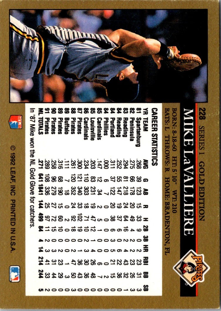 1992 Topps Mike Lavalliere #