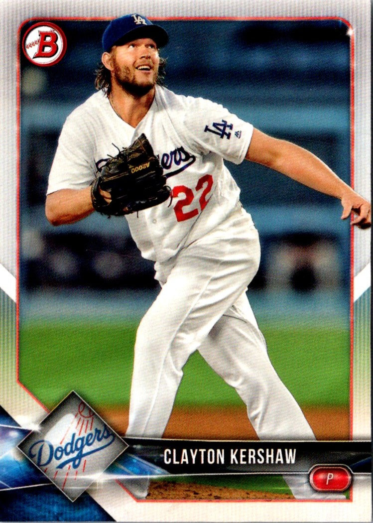 2018 Bowman Clayton Kershaw