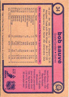 1982 O-Pee-Chee Bob Sauve #34