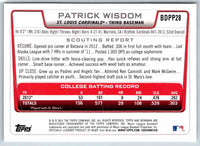 2012 Bowman Patrick Wisdom #BDPP28