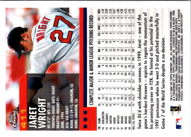 2000 Topps Chrome Jaret Wright