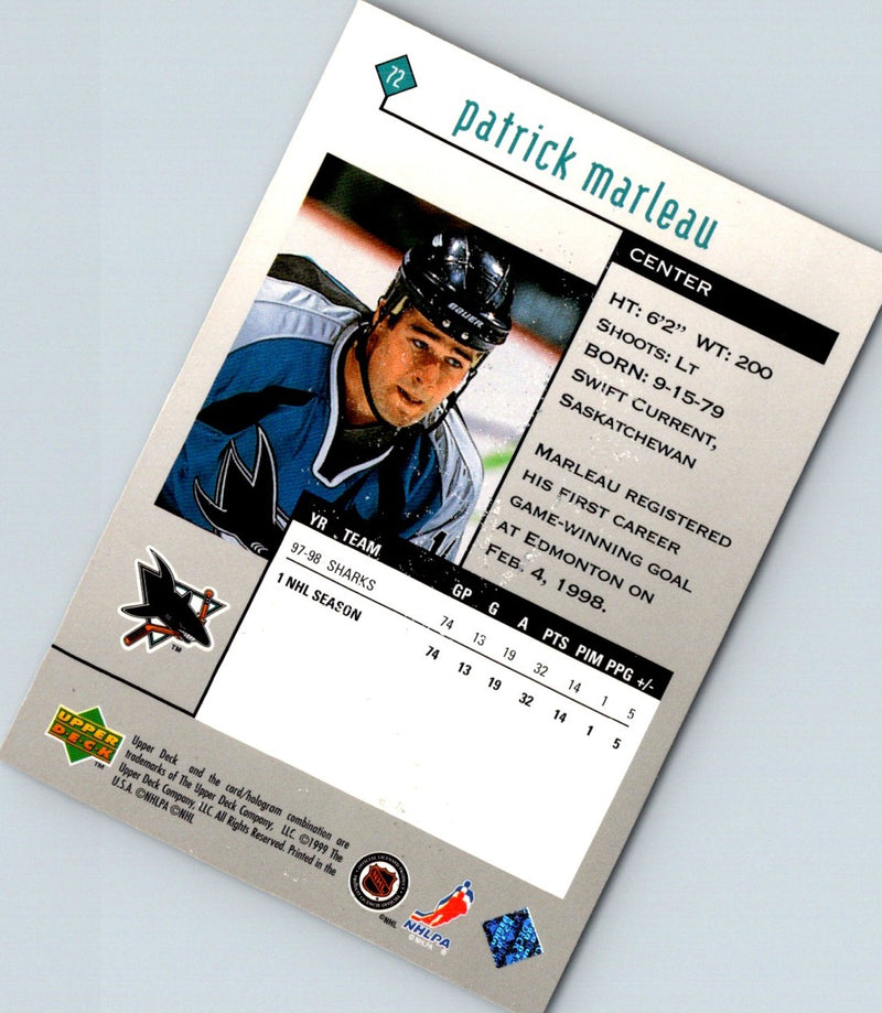 1998 Upper Deck Black Diamond Patrick Marleau