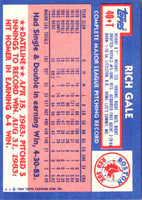 1984 Topps Traded Rich Gale #40T