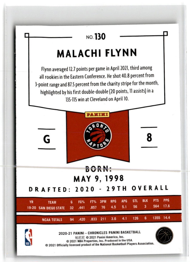 2020 Panini Chronicles Malachi Flynn