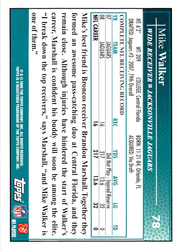 2009 Topps Mike Walker