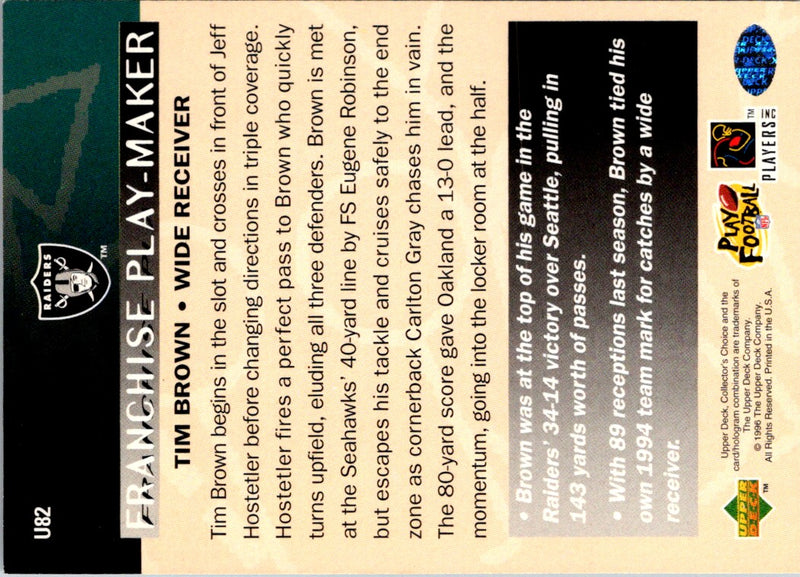 1996 Collector's Choice Update Tim Brown