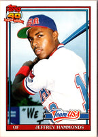 1991 Topps Traded Jeffrey Hammonds #51T Rookie