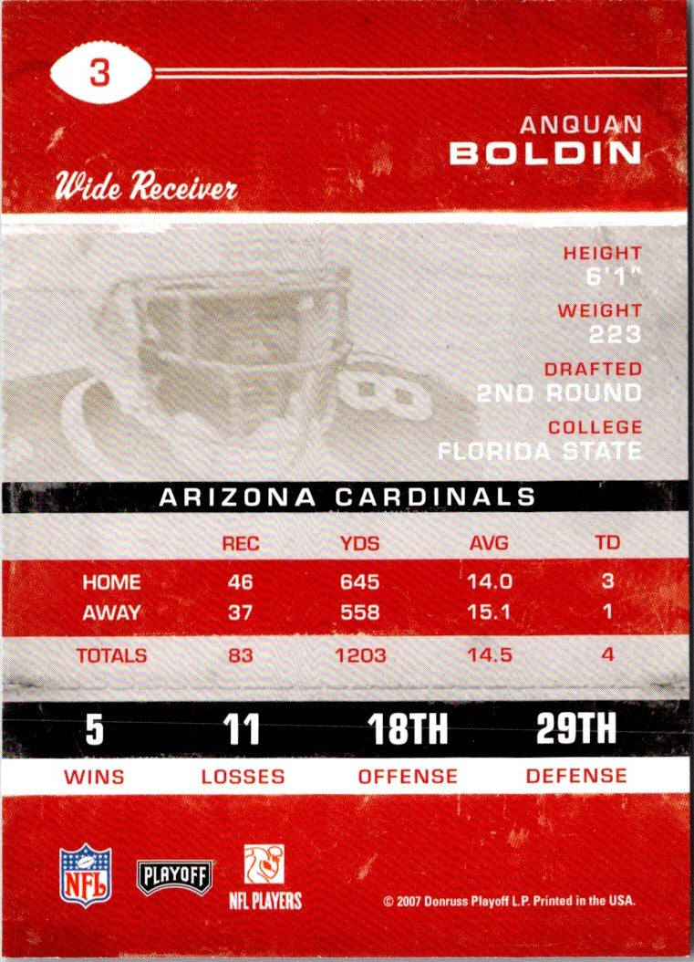 2007 Playoff Contenders Anquan Boldin