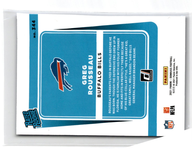 2021 Donruss Press Proof Blue Greg Rousseau