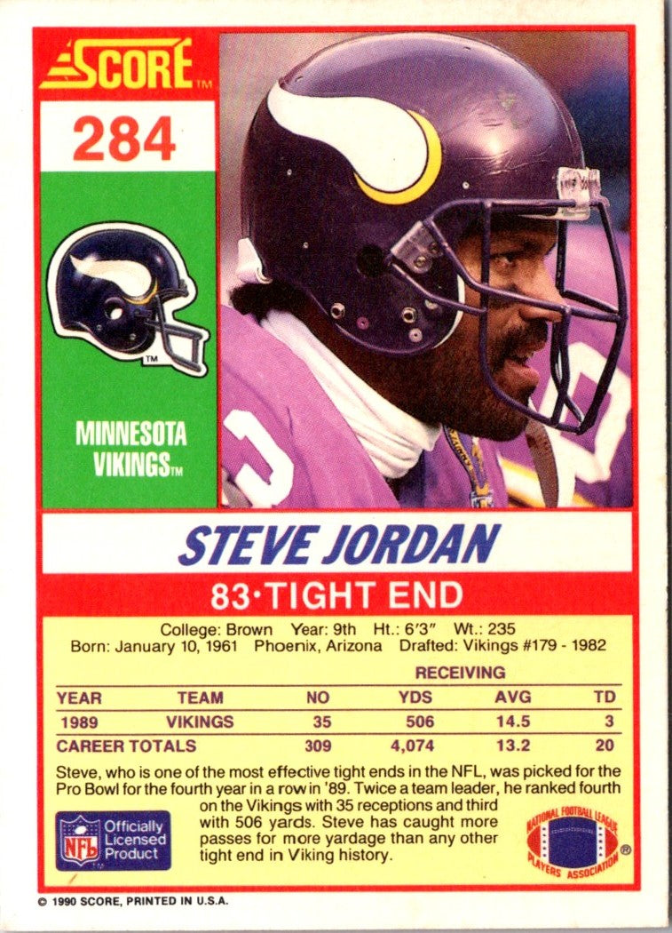 1990 Score Steve Jordan