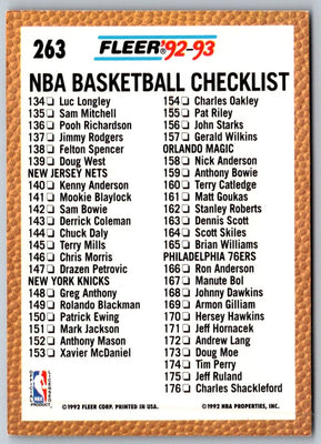 1992 Fleer Checklist 1/4 #477