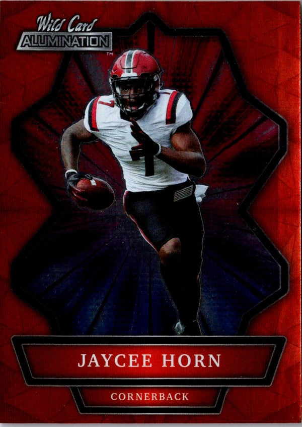 2021 Wild Card Matte White Fire Red Jaycee Horn #MBC-15