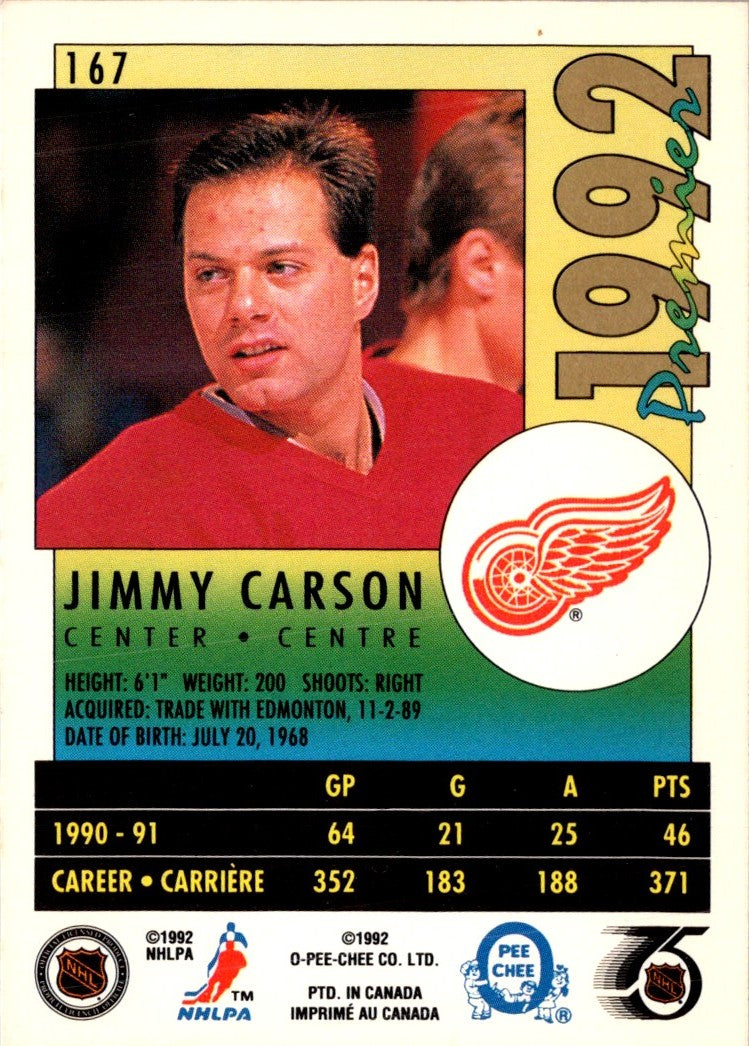 1991 O-Pee-Chee Premier Jimmy Carson