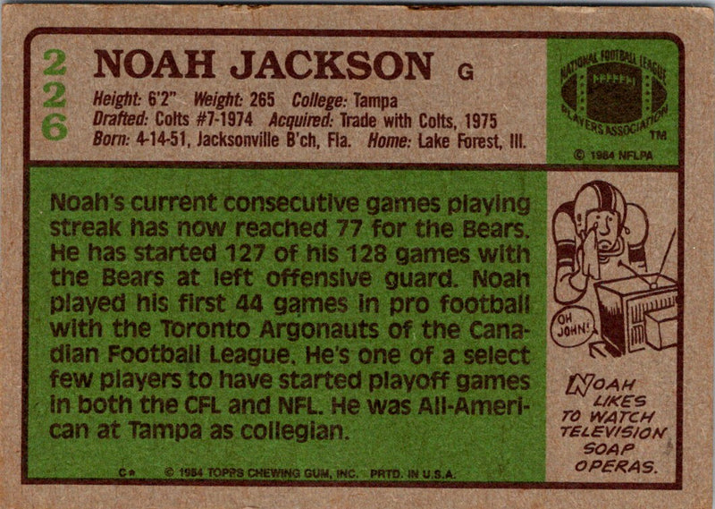 1984 Topps Noah Jackson