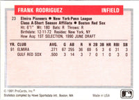 1991 ProCards Tomorrow's Heroes Frank Rodriguez #23