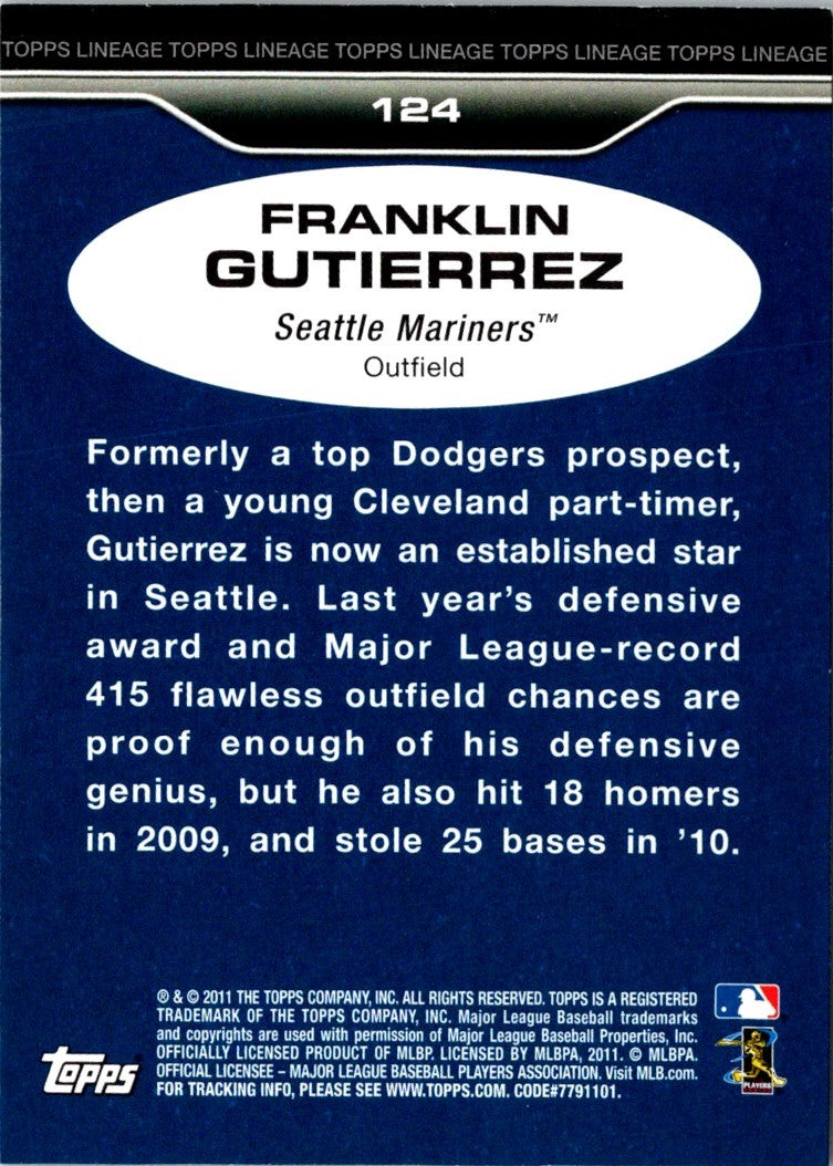 2011 Topps Lineage Franklin Gutierrez
