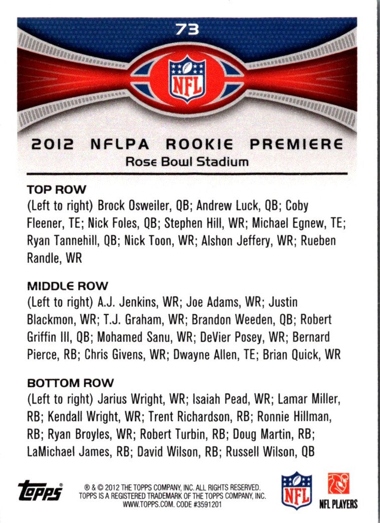 2012 Topps 2012 NFLPA Rookie Premiere SN57