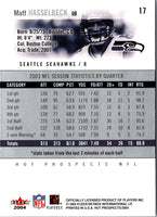 2004 Fleer Hot Prospects Matt Hasselbeck #17