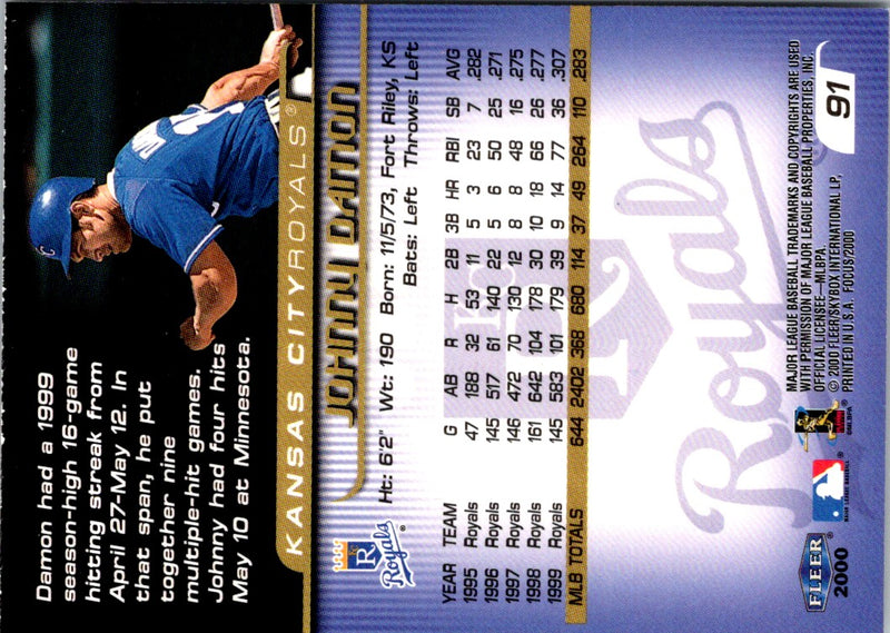 2000 Fleer Focus Johnny Damon