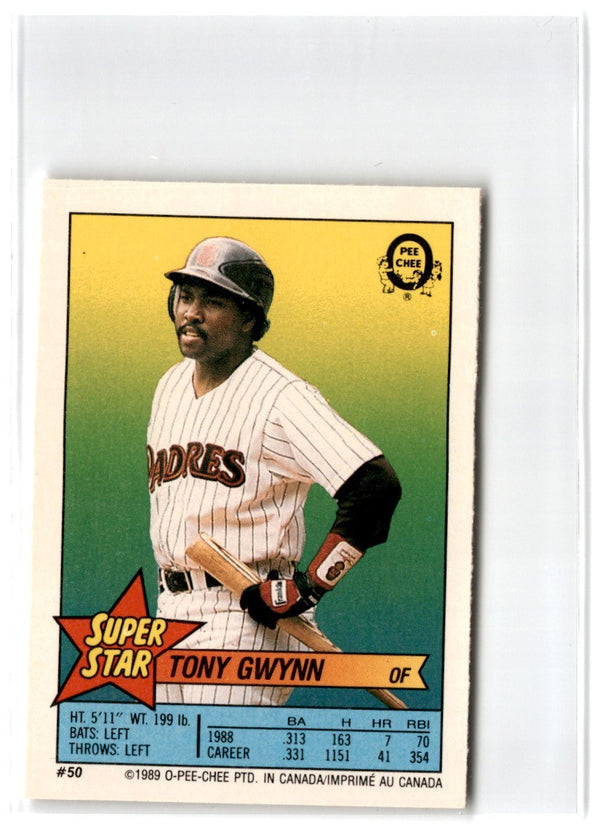 1989 O-Pee-Chee Tony Gwynn #51