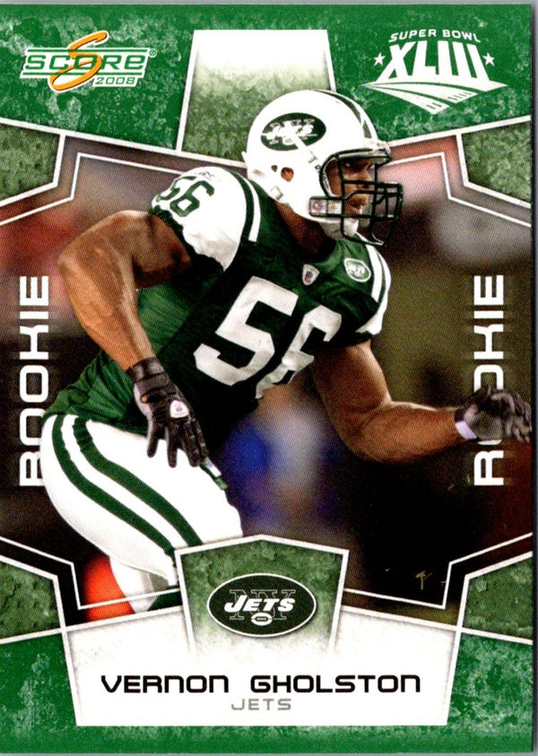 2008 Score Vernon Gholston #336 Rookie