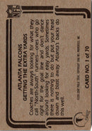 1980 Fleer Team Action Stickers Atlanta Falcons Helmet