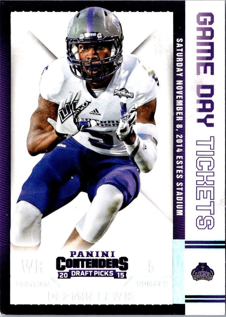 2015 Panini Contenders Draft Picks Game Day Tickets Dezmin Lewis