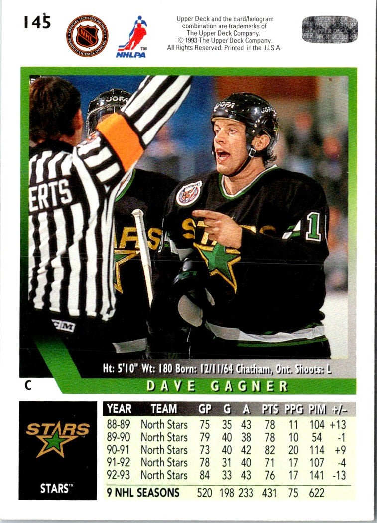 1993 Upper Deck Dave Gagner