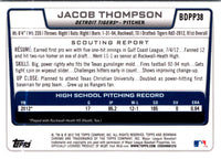 2012 Bowman Draft Picks & Prospects Chrome Jacob Thompson #BDPP38