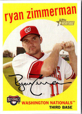 2008 Topps Heritage Ryan Zimmerman #391