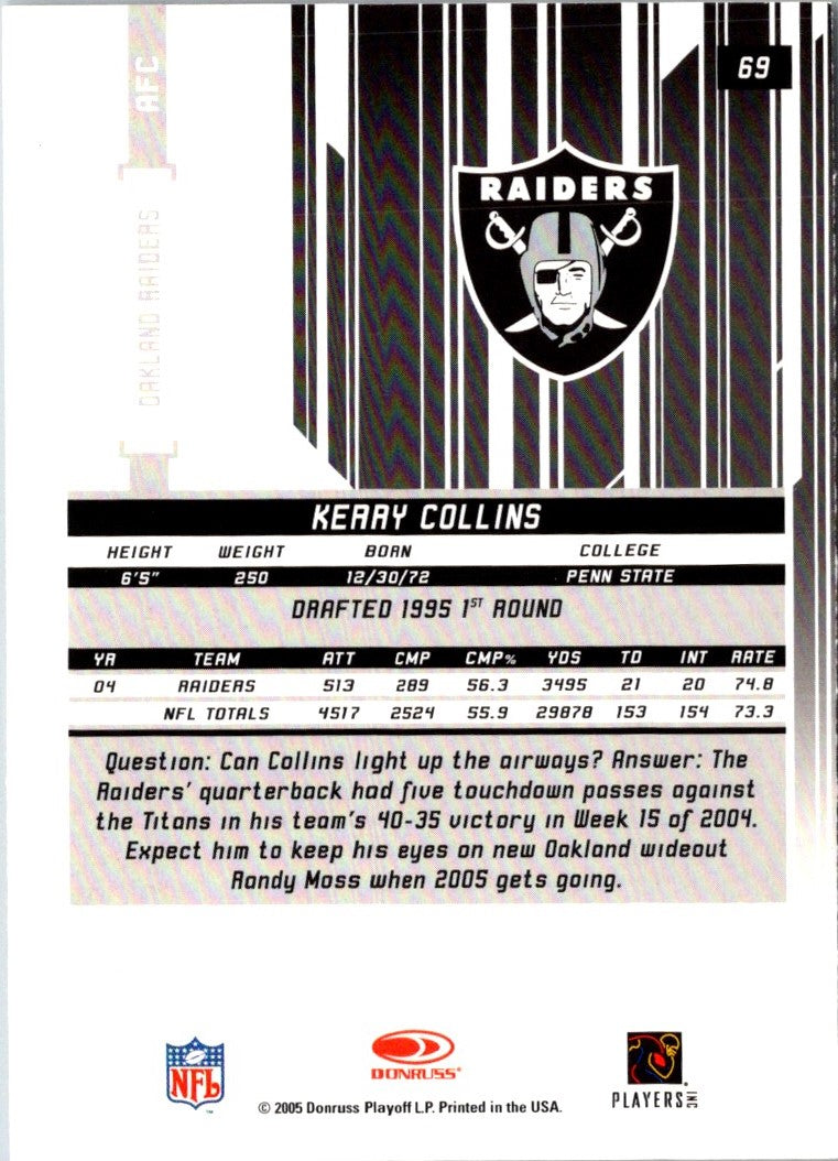 2005 Leaf Rookies & Stars Kerry Collins