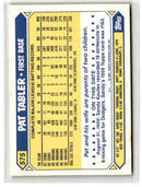 1987 Topps Tiffany Pat Tabler