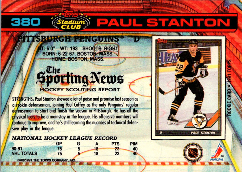 1991 Stadium Club Paul Stanton