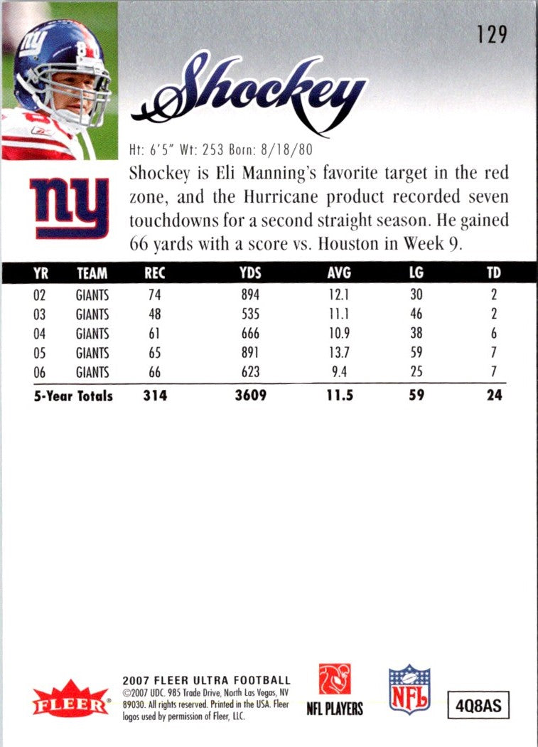 2007 Ultra Jeremy Shockey