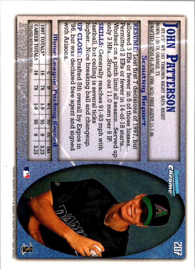 1998 Bowman Chrome John Patterson