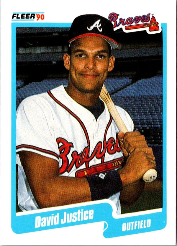 1990 Fleer David Justice #586 Rookie