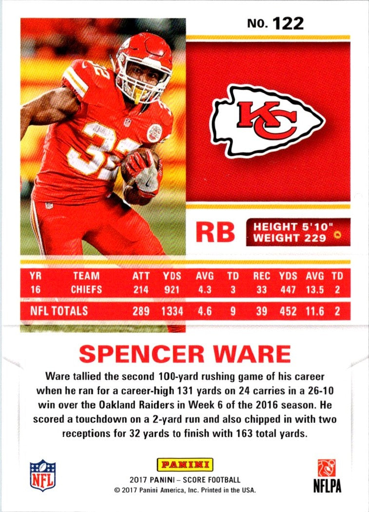 2017 Score Spencer Ware