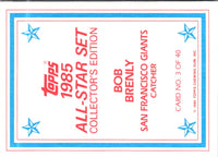 1985 Topps Glossy Send-Ins Bob Brenly #3