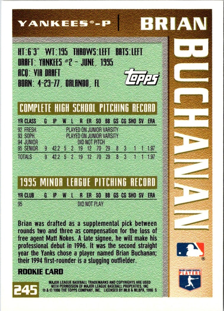 1996 Topps Brian Buchanan