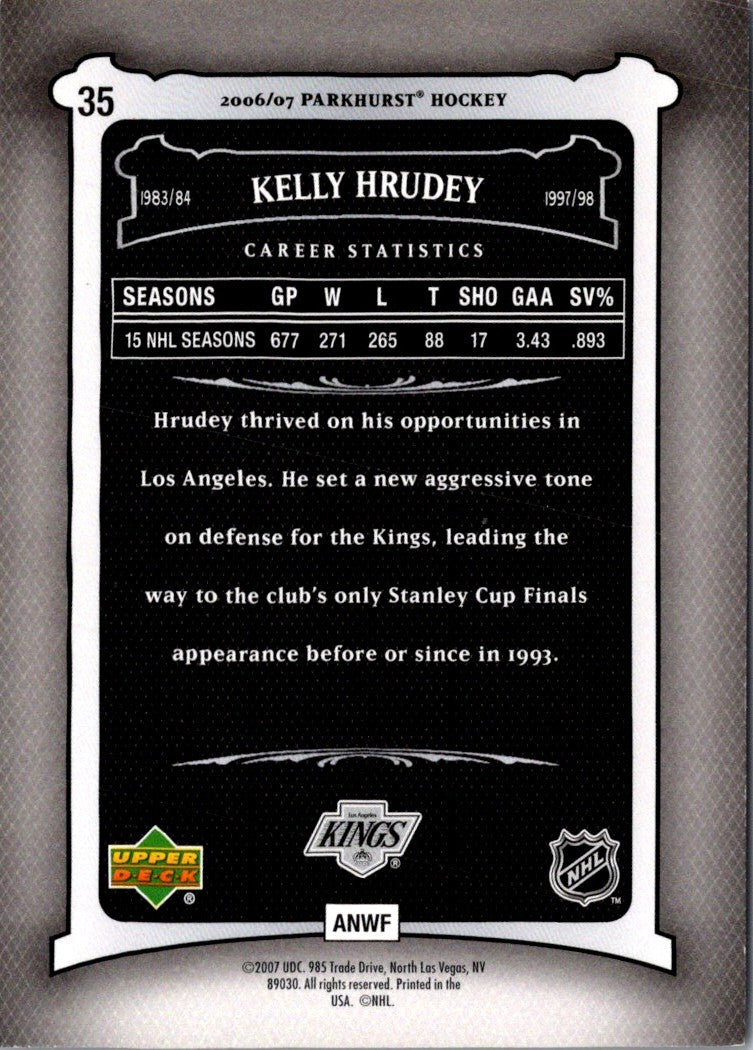 2006 Parkhurst Kelly Hrudey