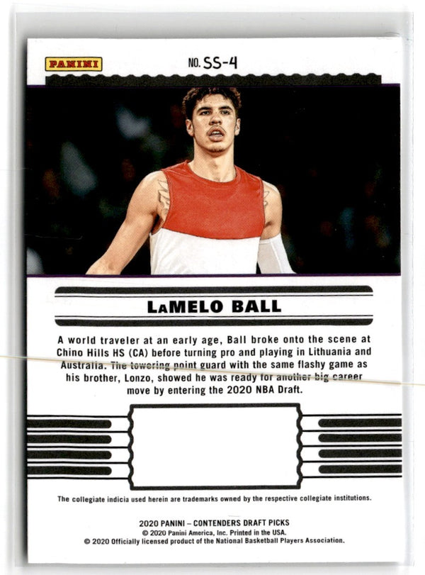 2020 Panini Contenders Draft Picks Front-Row Seats LaMelo Ball #SS-4