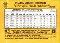 1987 Leaf Bill Buckner #241
