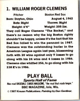 1987 Topps Roger Clemens #