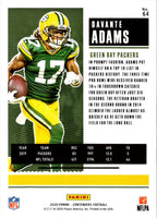 2020 Panini Contenders Red Zone Davante Adams #64