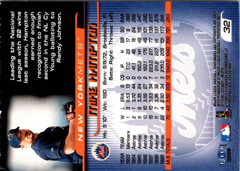 2000 Fleer Focus Mike Hampton