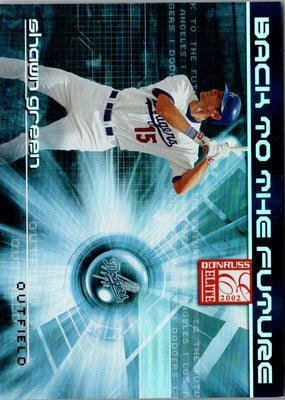 2002 Donruss Elite Back to the Future Shawn Green #BF-17 0421/1000