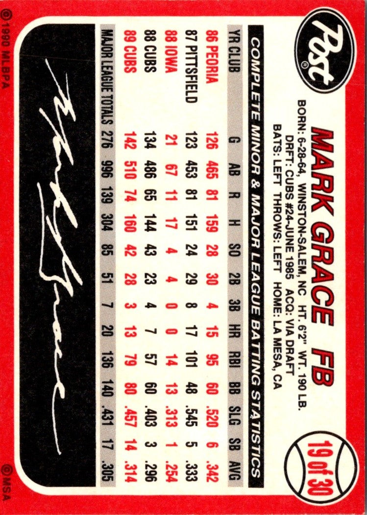 1990 Star-Cal Decals Mark Bavaro