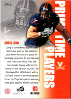 2008 Press Pass Primetime Players Chris Long #PP-2
