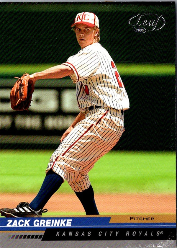2005 Leaf Zack Greinke #98