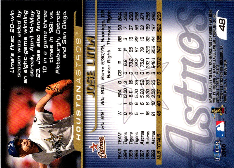 2000 Fleer Focus Jose Lima